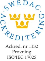 Swedac accredited testing logotype