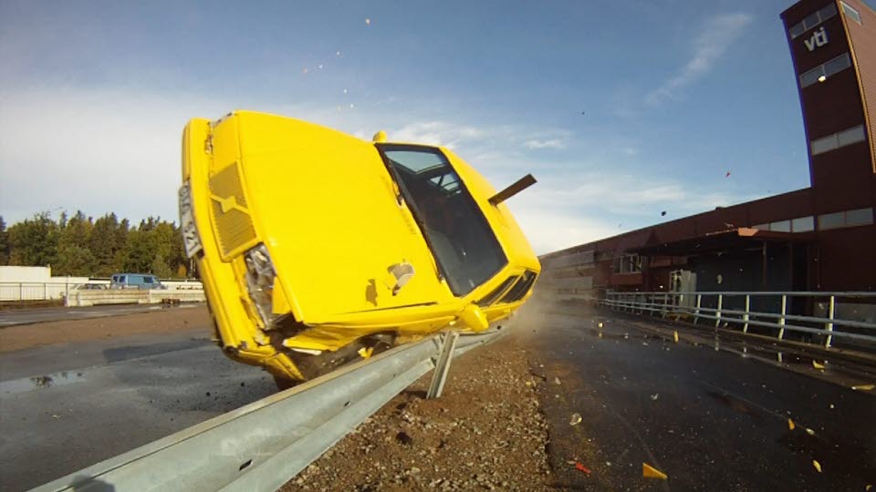 Crash testing of barriers.