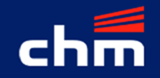 CHM logo, linked to website.